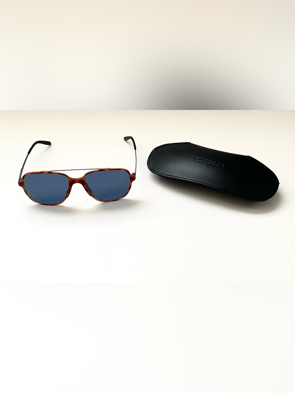Carrera Tortoiseshell Frame Sunglasses with Blue Lenses